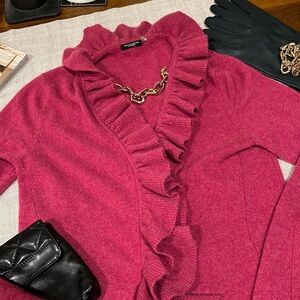 Magashoni cashmere ruffle cardigan